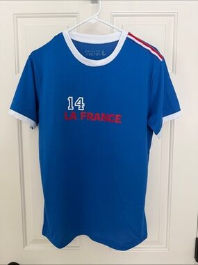 Blue 'La France' Athletic Jersey Tee